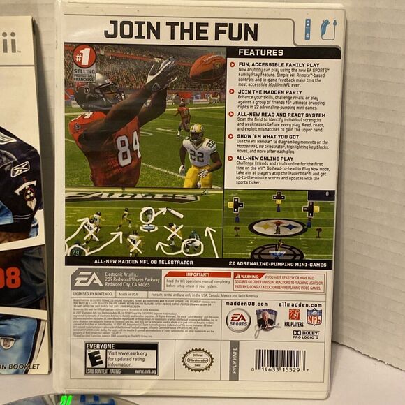Madden NFL 08 Complete In Box (Nintendo Wii, 2007) Complete Everyone - Picture 3 of 8